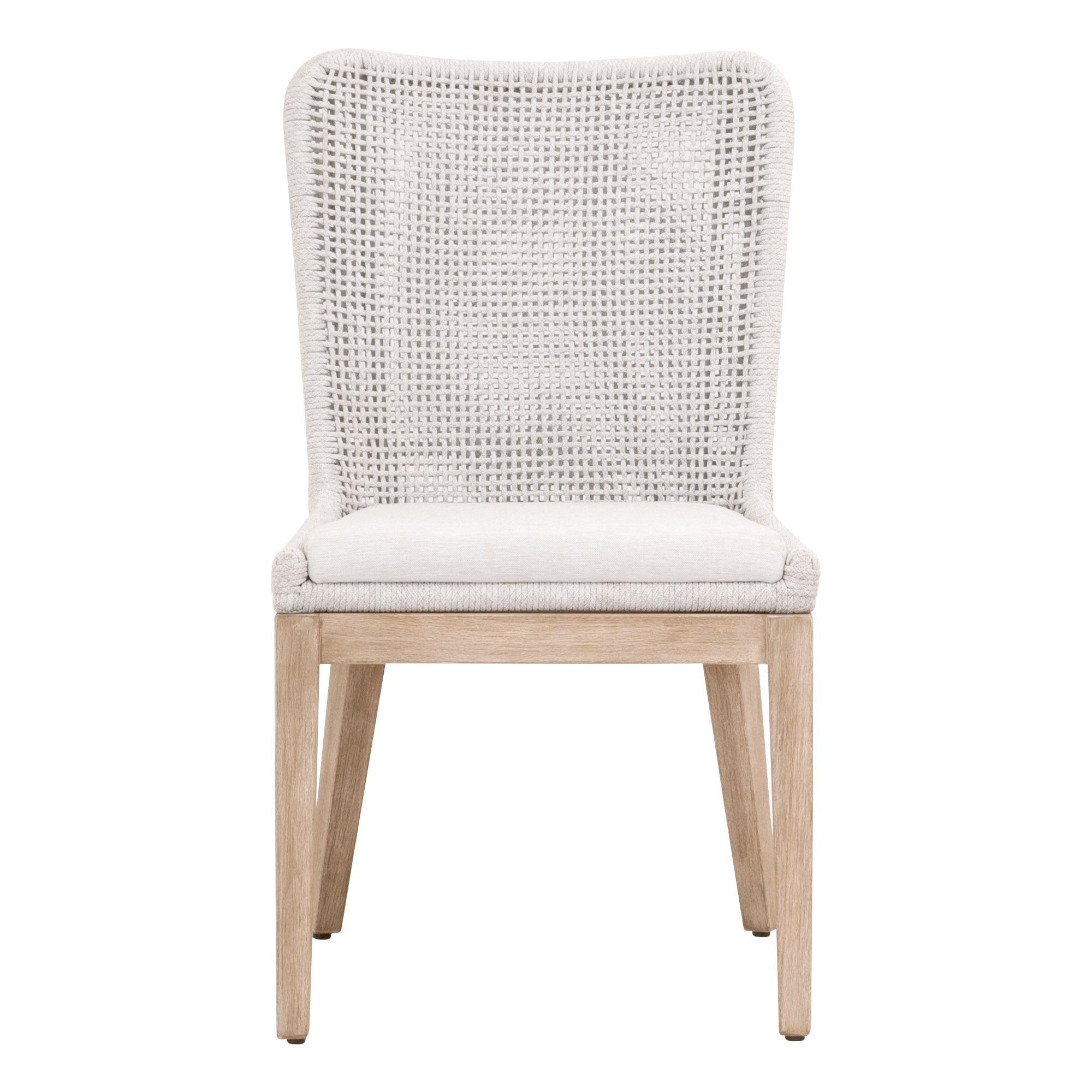  Essentials For Living Mesh Dining Chair, Set of 2 - White Natural Gray - Bonton