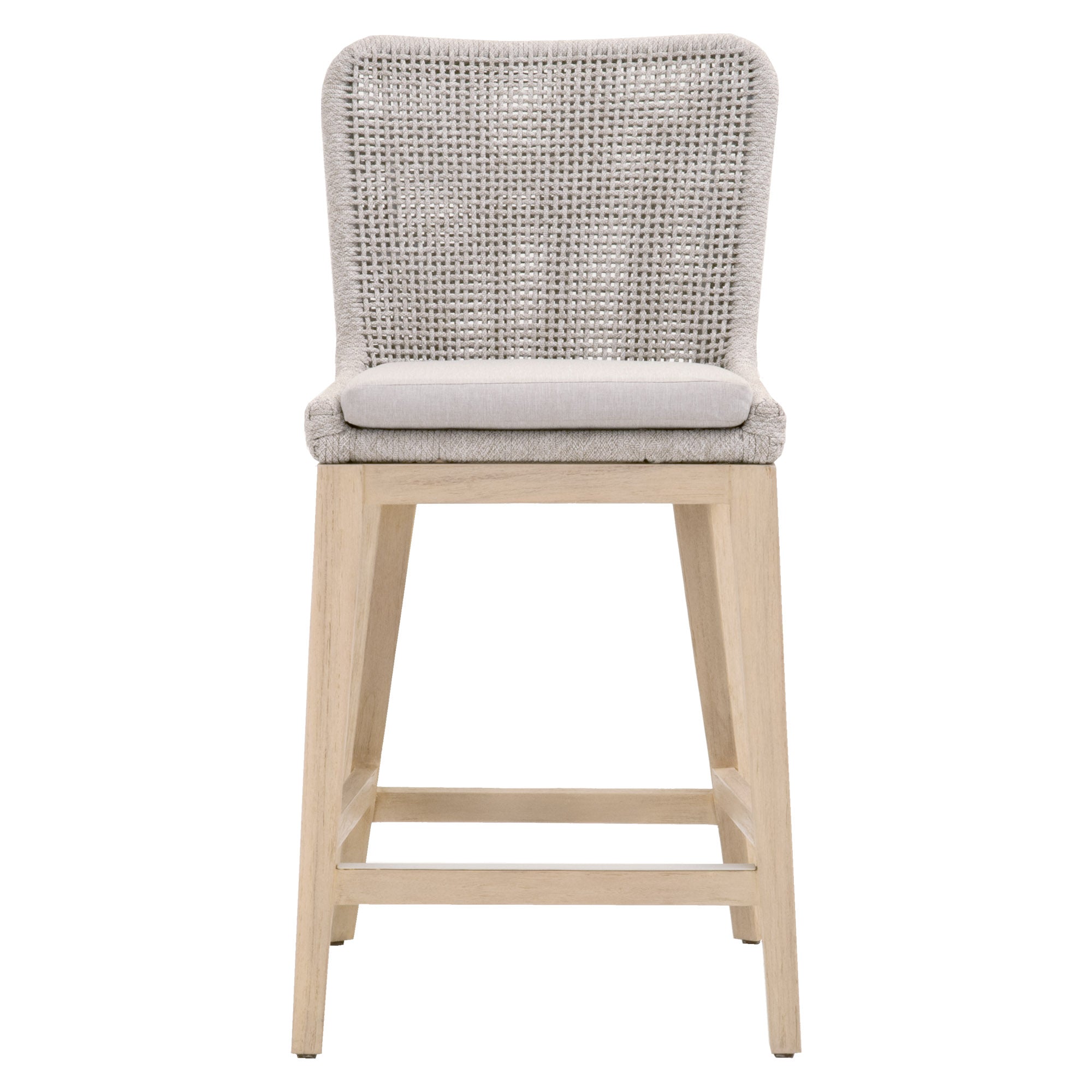  Essentials For Living Mesh Outdoor Counter Stool - Taupe White Gray - Bonton