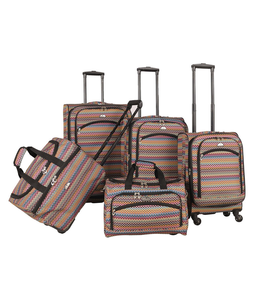  American Flyer American Flyer Gold Coast 5-Piece Spinner Luggage Set - Default Title - Bonton