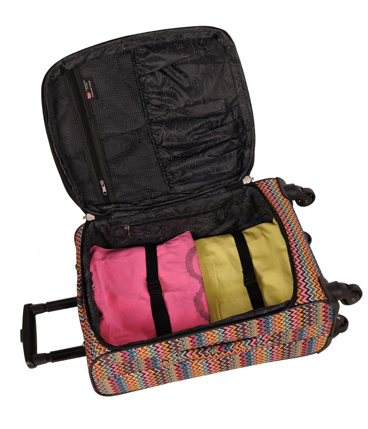  American Flyer Gold Coast 5-Piece Spinner Luggage Set - Pink - Bonton