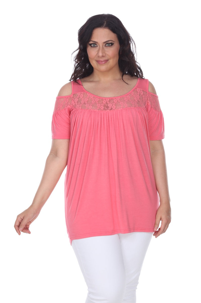  White Mark Plus Size Bexley Tunic Top - 1X - Bonton