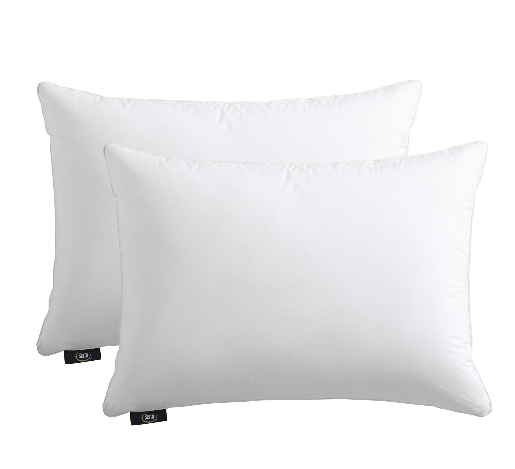  Serta Serta HeiQ Cooling Softy-Around Feather And Down Pillow - 2 Pack - White - Bonton