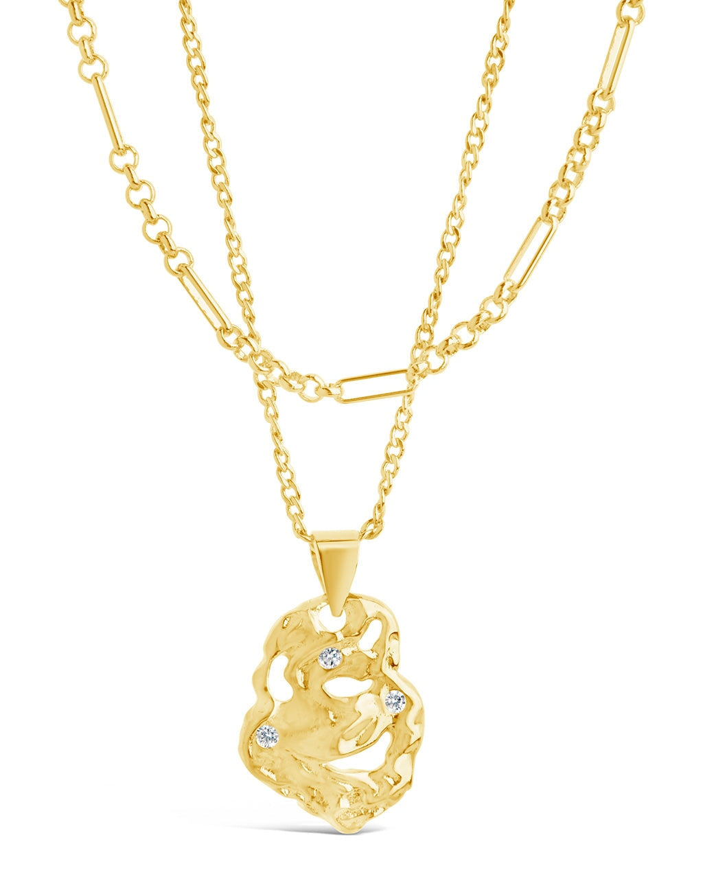  Sterling Forever Roslyn Layered Necklace - Gold - Bonton