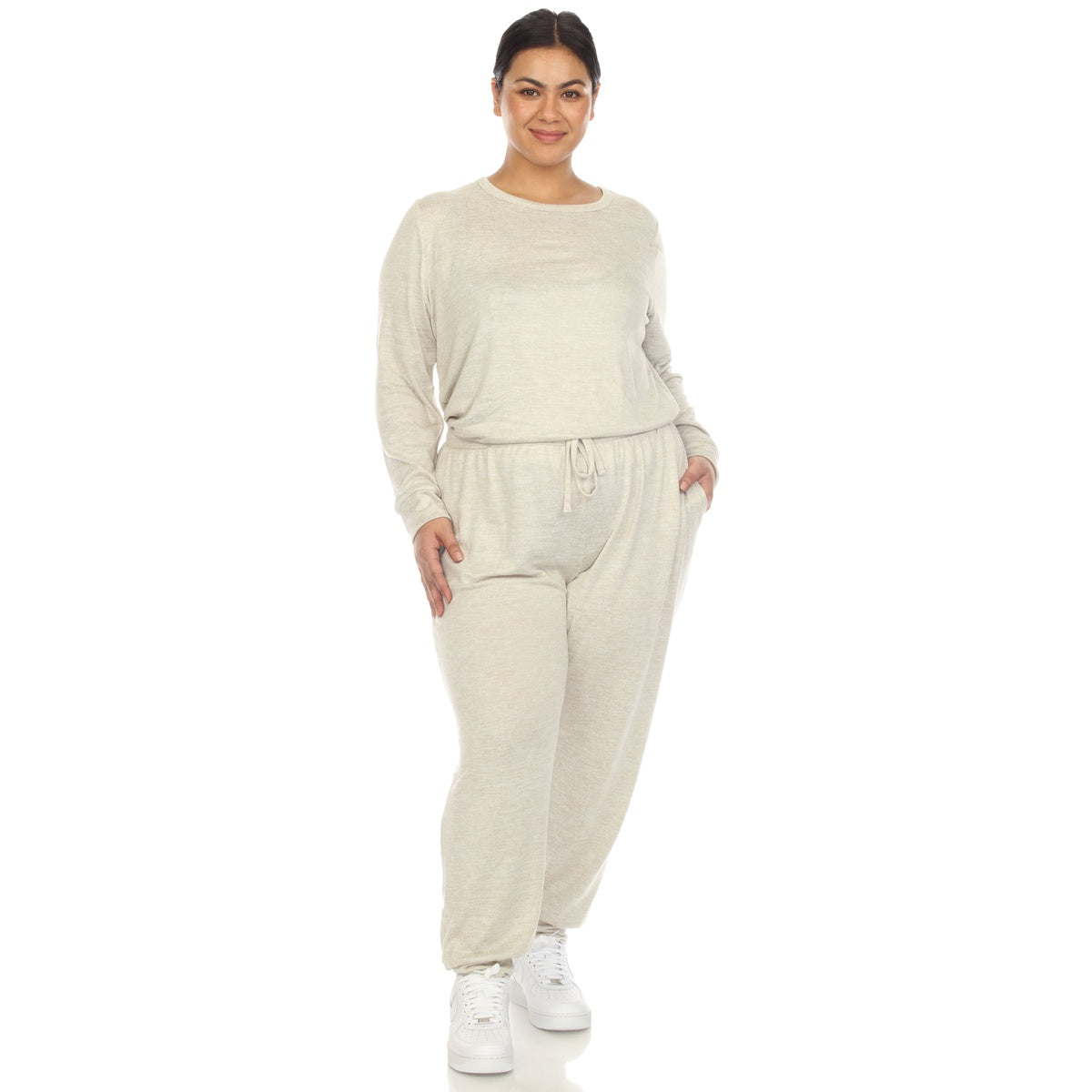  White Mark Plus Size 2 Piece Lounge Set - 1X - Bonton