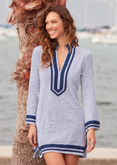 Navy Stripe Terry Tunic