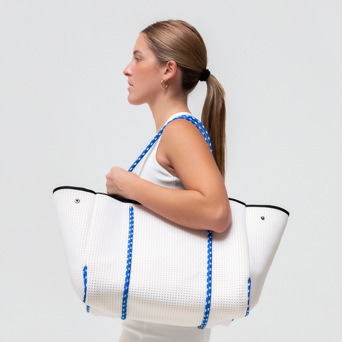  Pop Ups Brand Everyday Tote White Blues - Default Title - Bonton