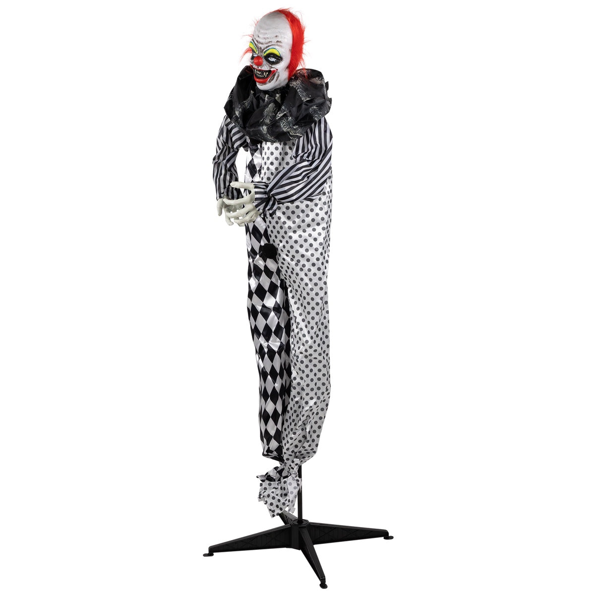  Northlight 5.5' Animated Standing Clown With Glowing Eyes Halloween Decoration - Default Title - Bonton