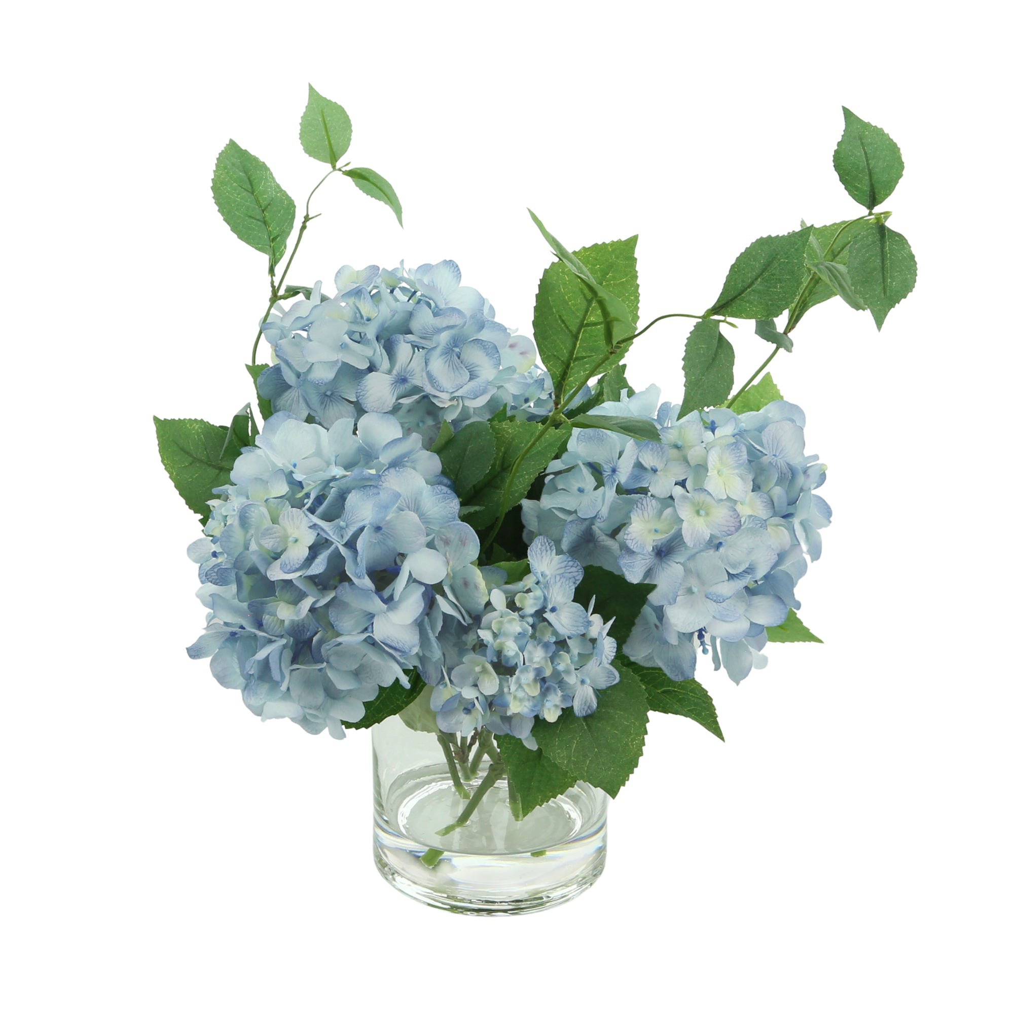  Creative Displays Hydrangea Arrangement in a Glass Vase - Blue - Bonton