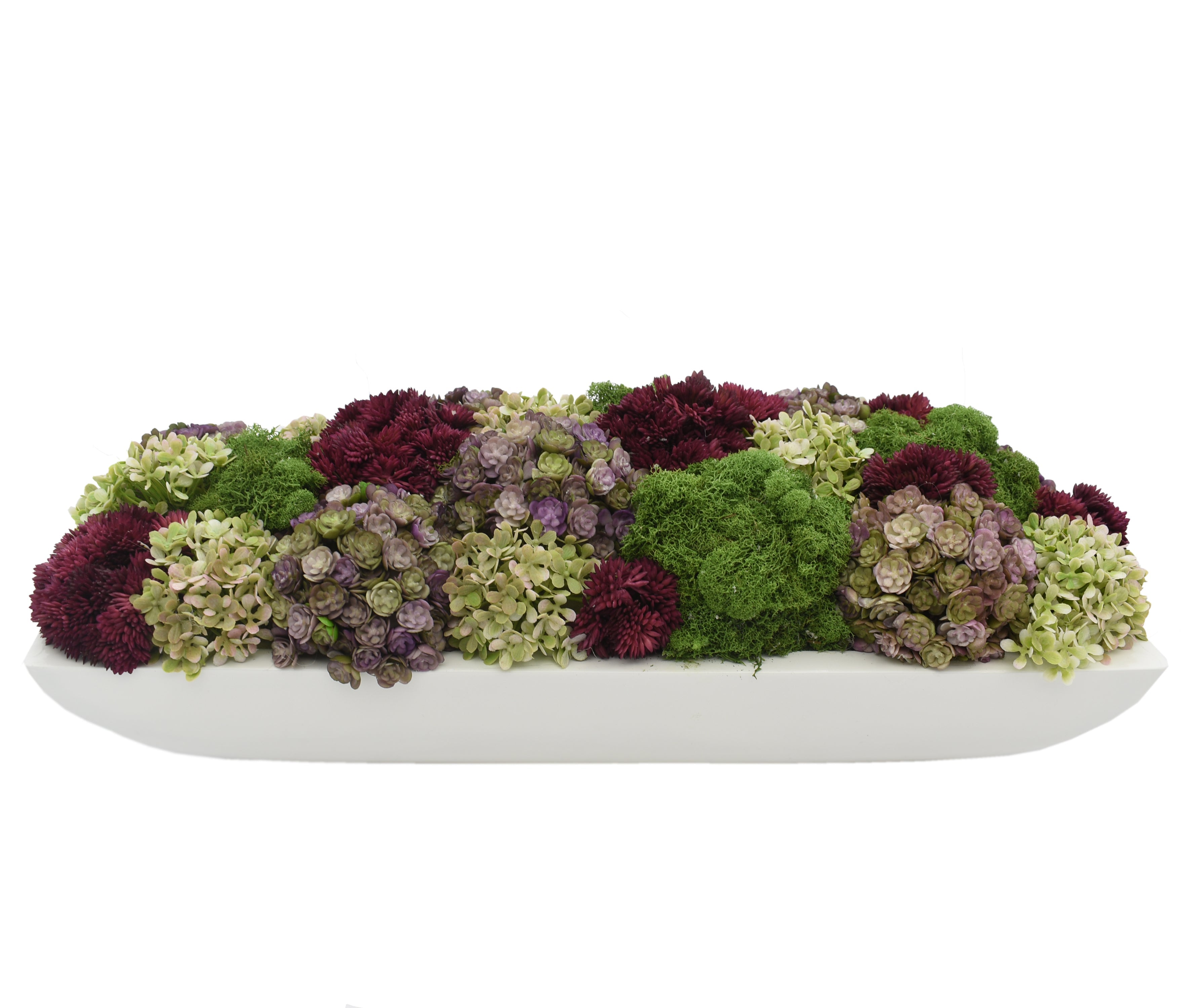  Creative Displays Sedum and Moss Arrangement in a Fiberstone Planter - Multi - Bonton