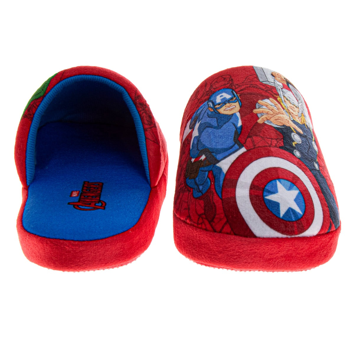  Josmo Marvel Avengers Slippers Captain America Hulk Thor IronMan Boys House Shoes Indoor Cozy Plush Slippers - 11-12 - Bonton