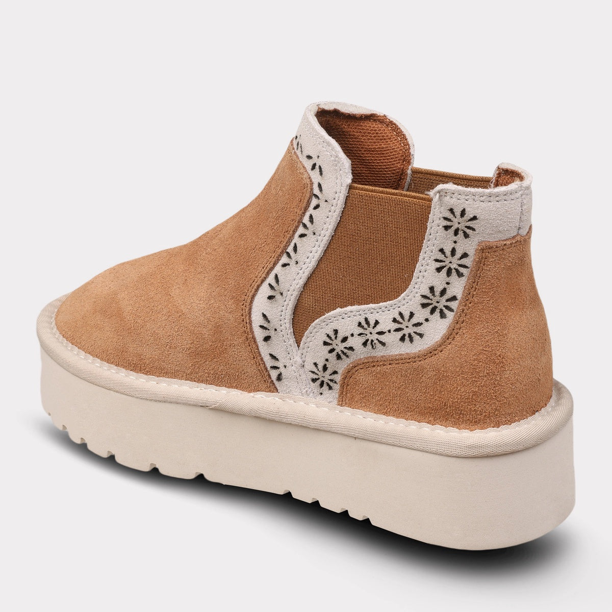  Mykos Antoinette Youth Pull-on Platform Boot - ChestnutWinter White - Bonton