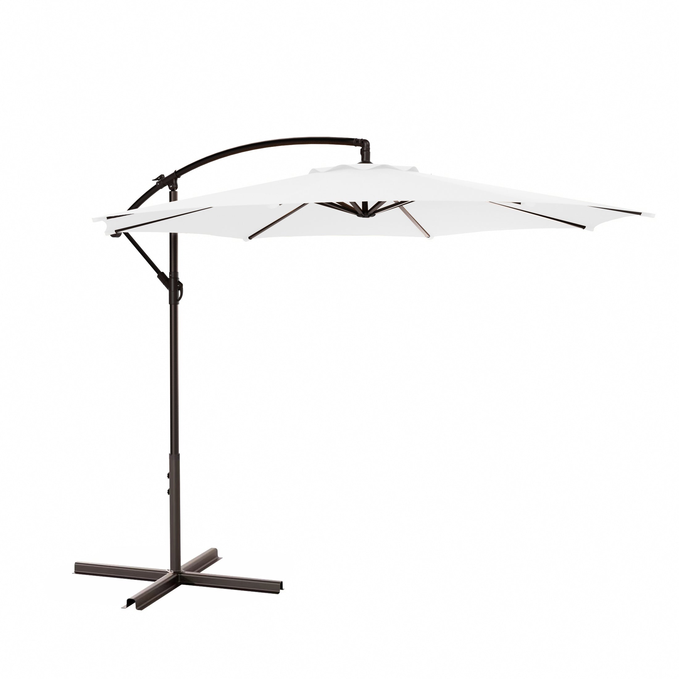  Westin Furniture 10 Ft Outdoor Patio Cantilever Offset Umbrella - White - Bonton