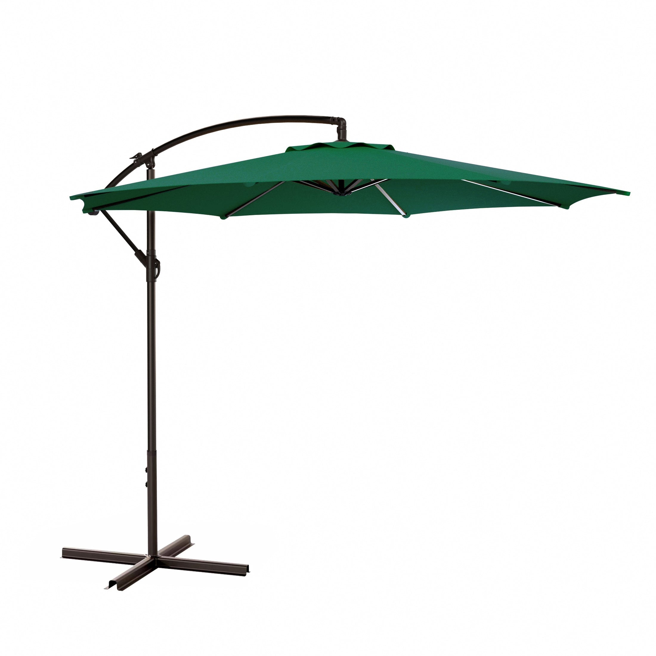  Westin Furniture 10 Ft Outdoor Patio Cantilever Offset Umbrella - Dark Green - Bonton