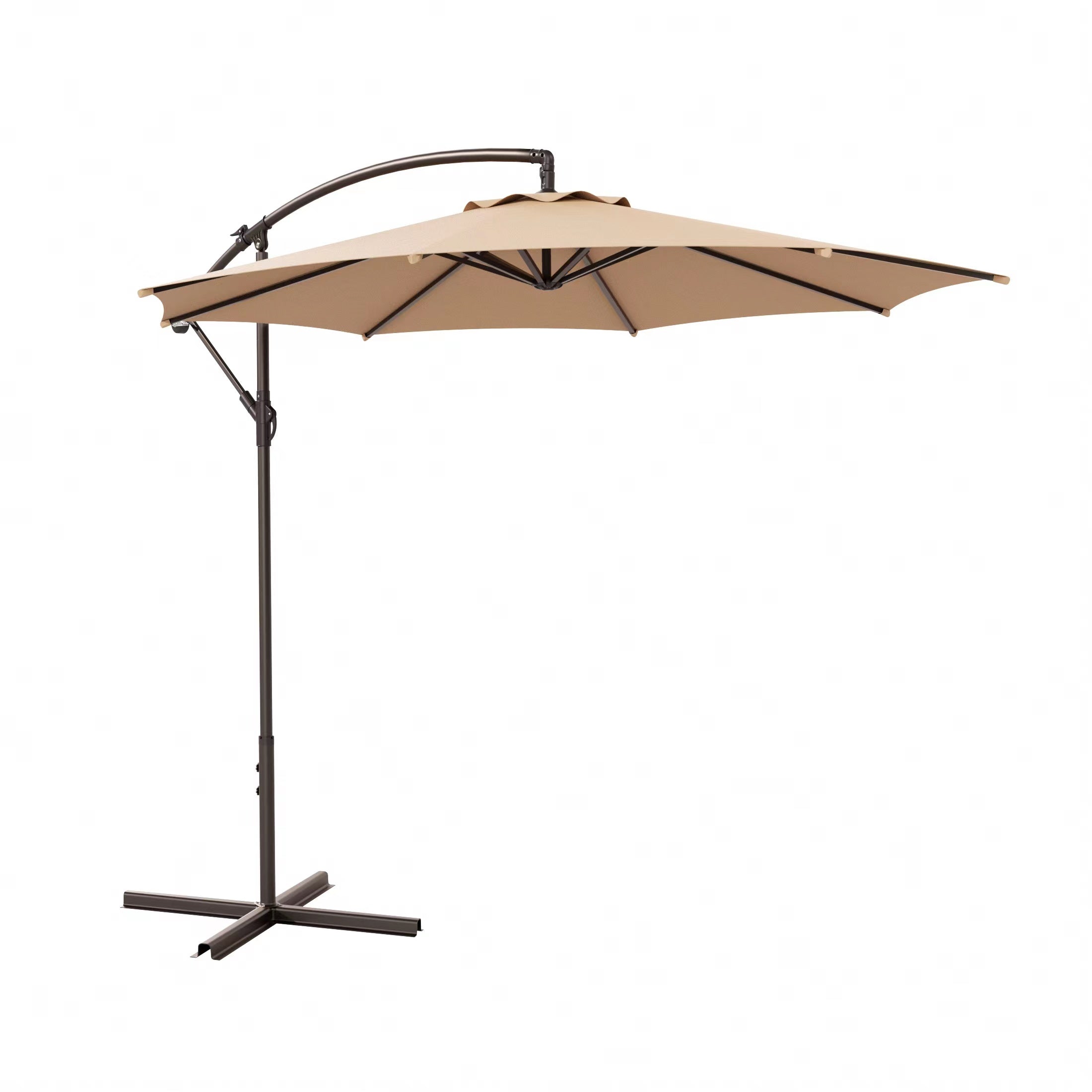  Westin Furniture 10 Ft Outdoor Patio Cantilever Offset Umbrella - Beige - Bonton