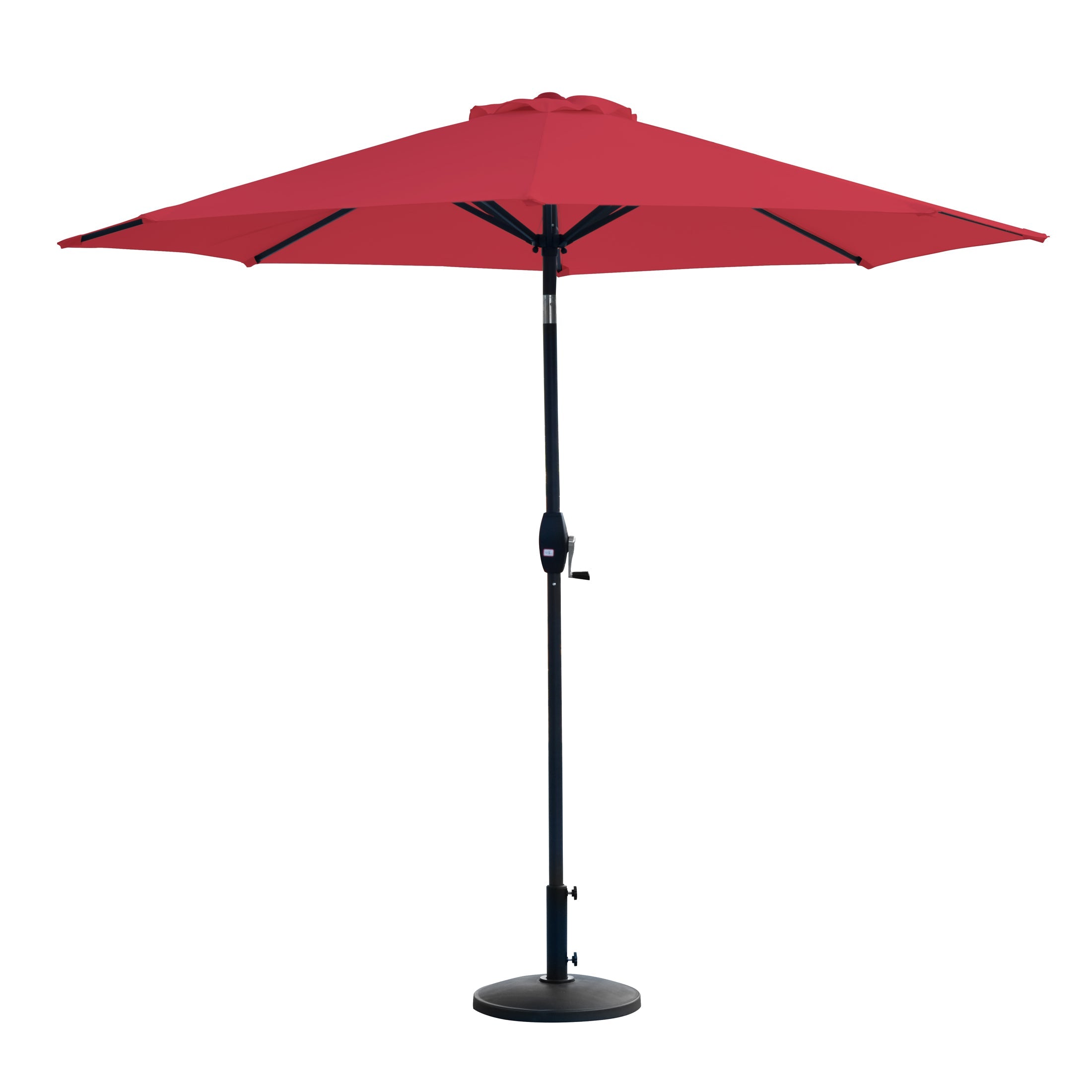  Westin Furniture 9 ft Outdoor Patio Market Table Umbrella with Round Resin Base - Red - Bonton