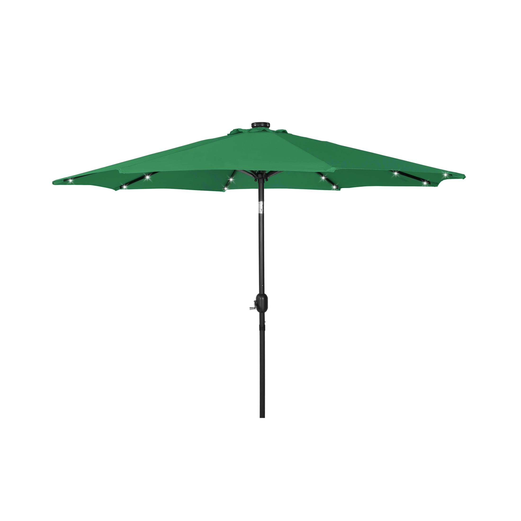  Westin Furniture 9 ft Outdoor Patio Solar LED Market Table Umbrella - Dark Green - Bonton