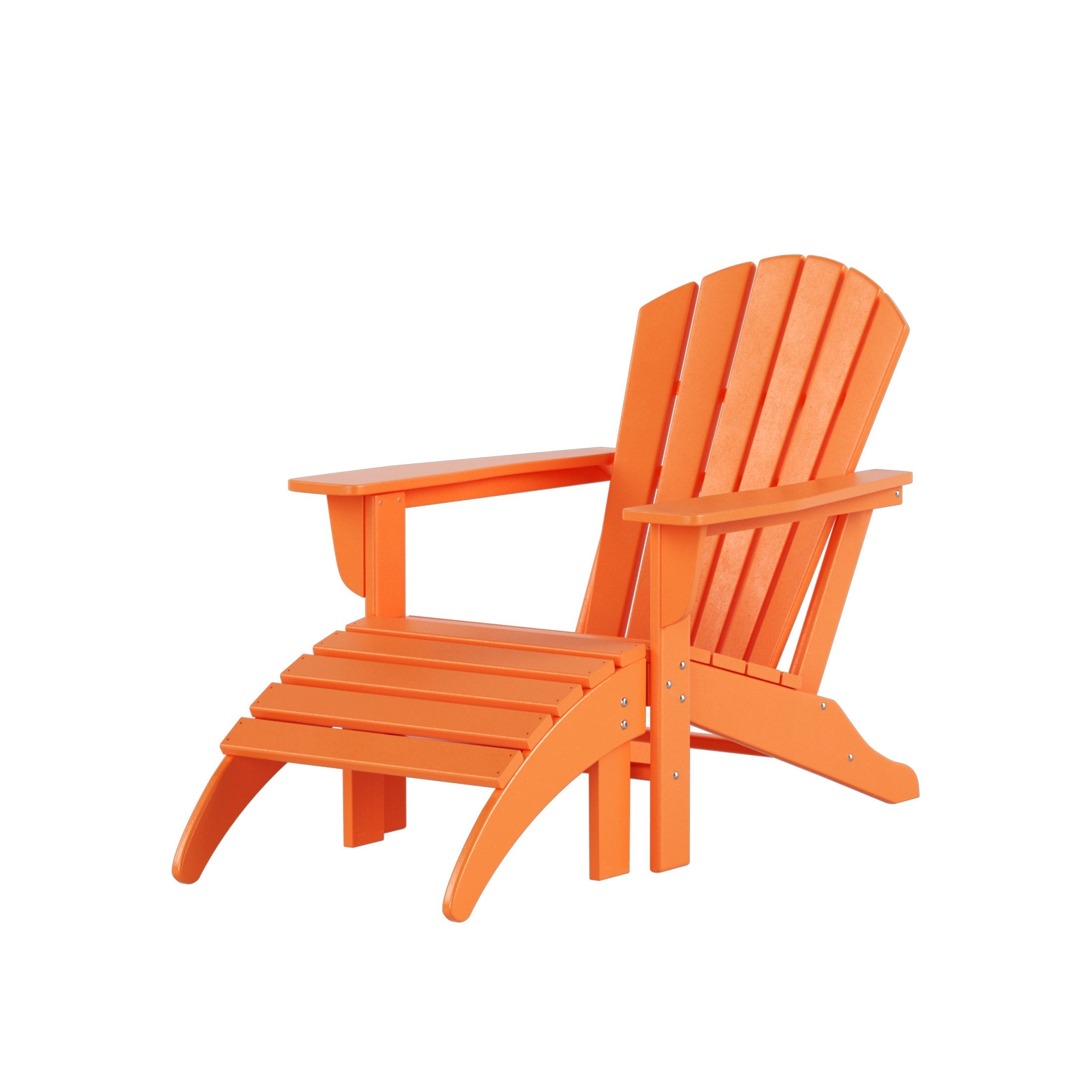  Westin Furniture Altura Outdoor Adirondack Chair with Ottoman 2-Piece Set - Orange - Bonton