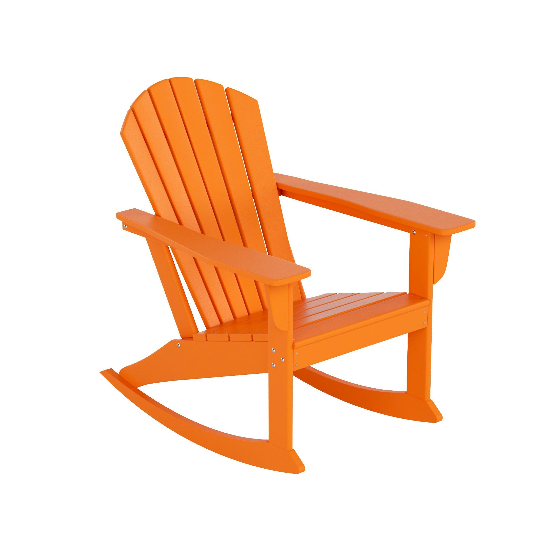  Westin Furniture Altura Outdoor Rocking Adirondack Chair - Orange - Bonton