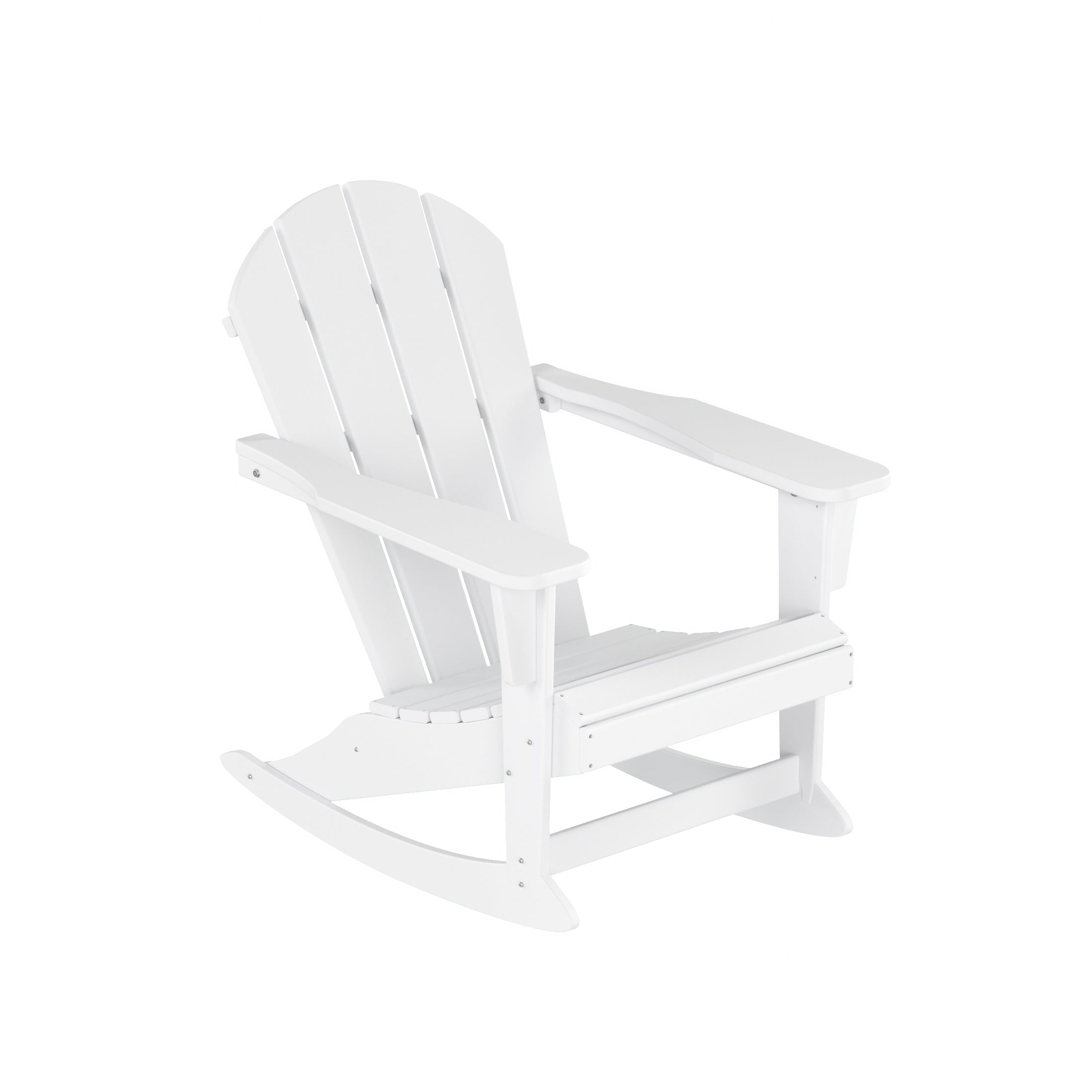  Westin Furniture Classic Porch Outdoor Patio Rocking Adirondack Chair - White - Bonton