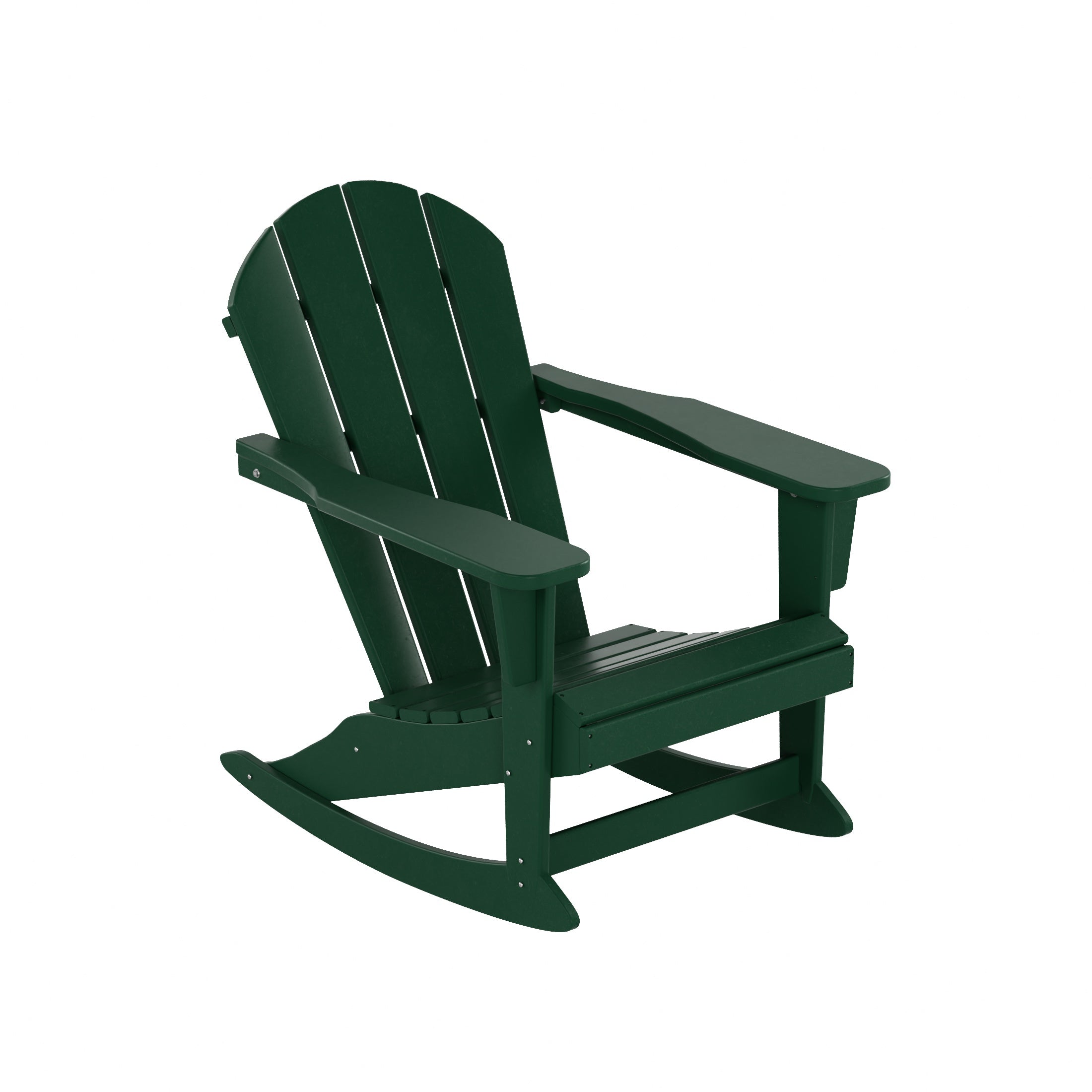  Westin Furniture Classic Porch Outdoor Patio Rocking Adirondack Chair - Dark Green - Bonton