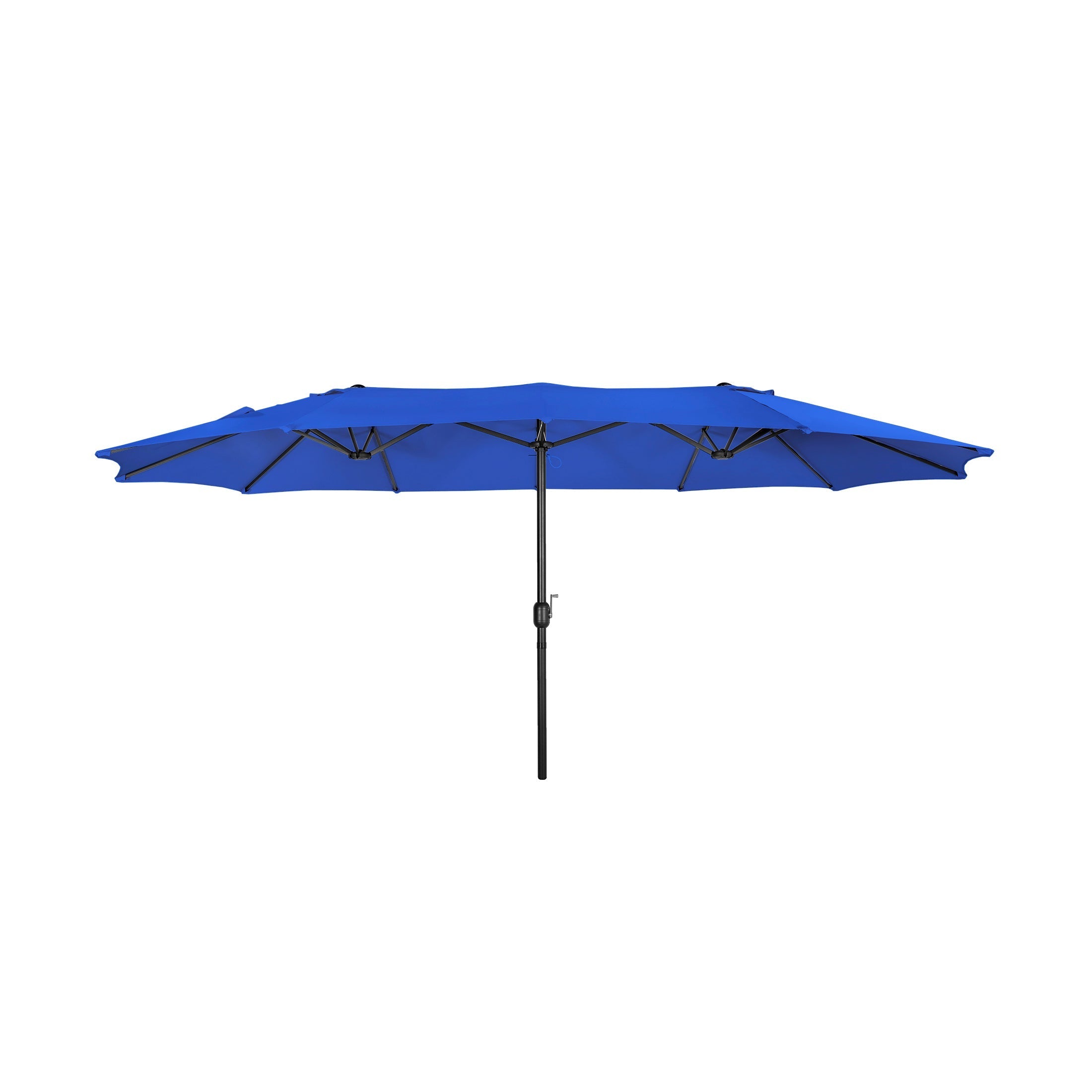  Westin Furniture Double Sided Outdoor Twin Patio Market Table Umbrella, 15 x 9 Ft - Royal Blue - Bonton