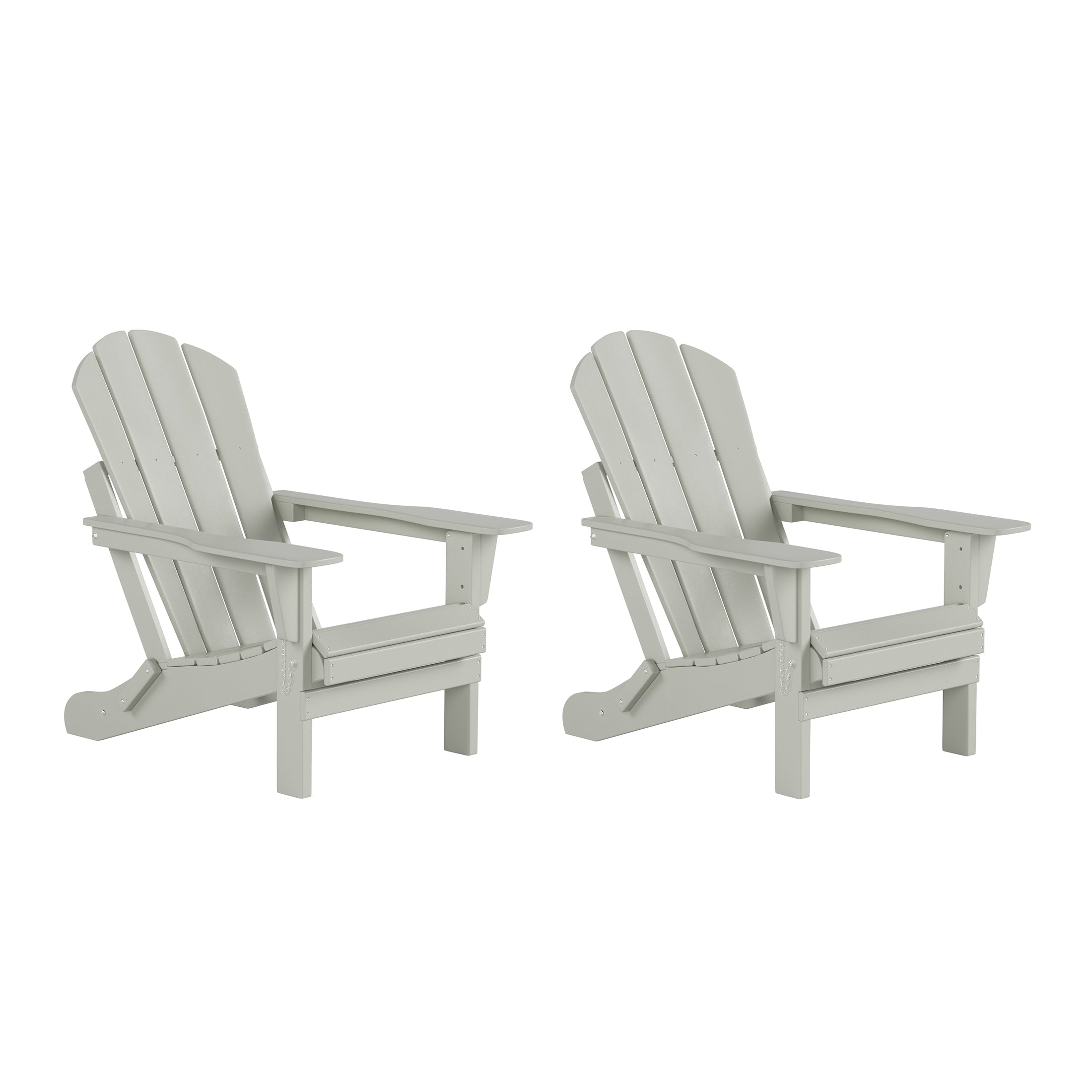  Westin Furniture Outdoor Folding Adirondack Chair, Set of 2 - Sand - Bonton