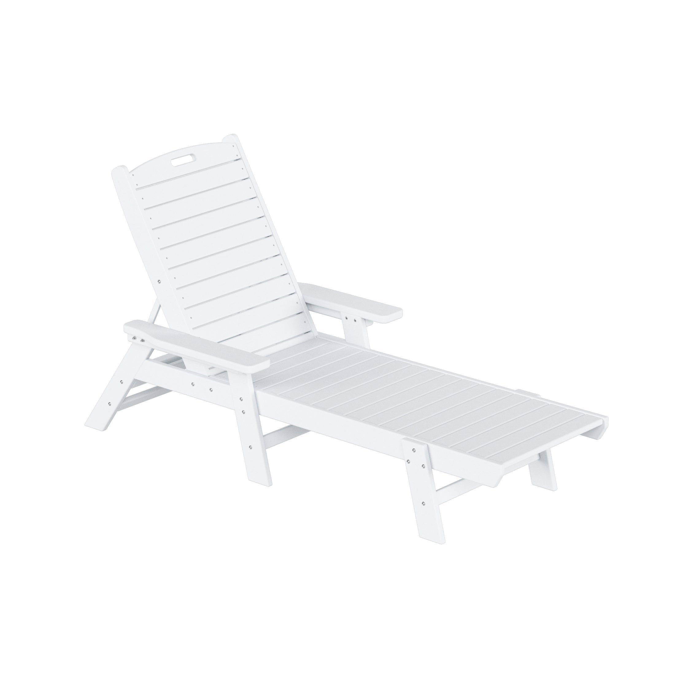  Westin Furniture Reclining Chaise Lounge - White - Bonton