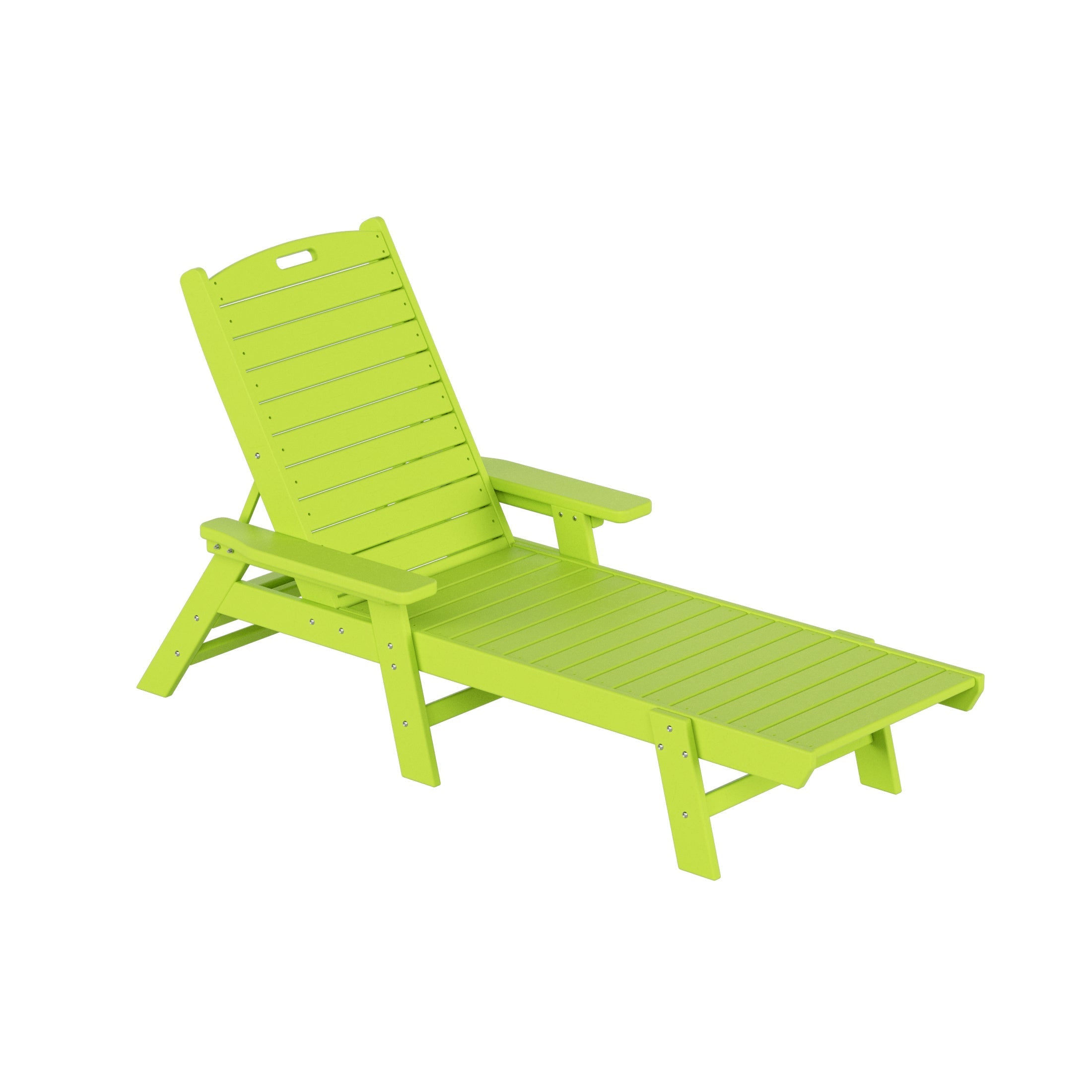  Westin Furniture Reclining Chaise Lounge - Lime Green - Bonton