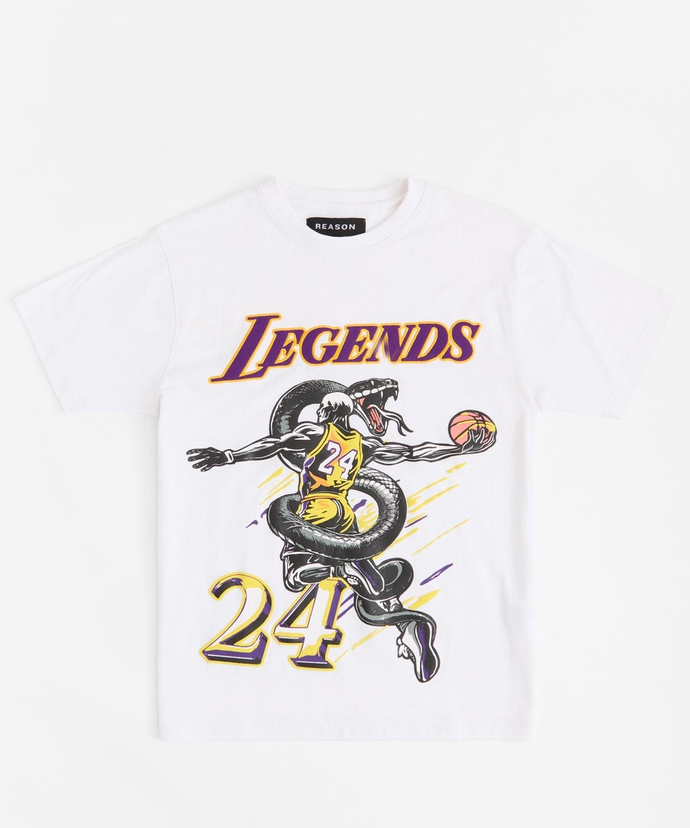  Reason Clothing Legends 24 Short Sleeve Tee - White - WHITE - Bonton