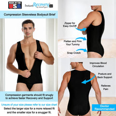 InstantrecoveryMD Men's Compression Sleeveless Bodysuit Brief MD301