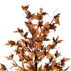 6' LED Lighted Autumn Harvest Artificial Maple Leaf Tree - Warm White Lights