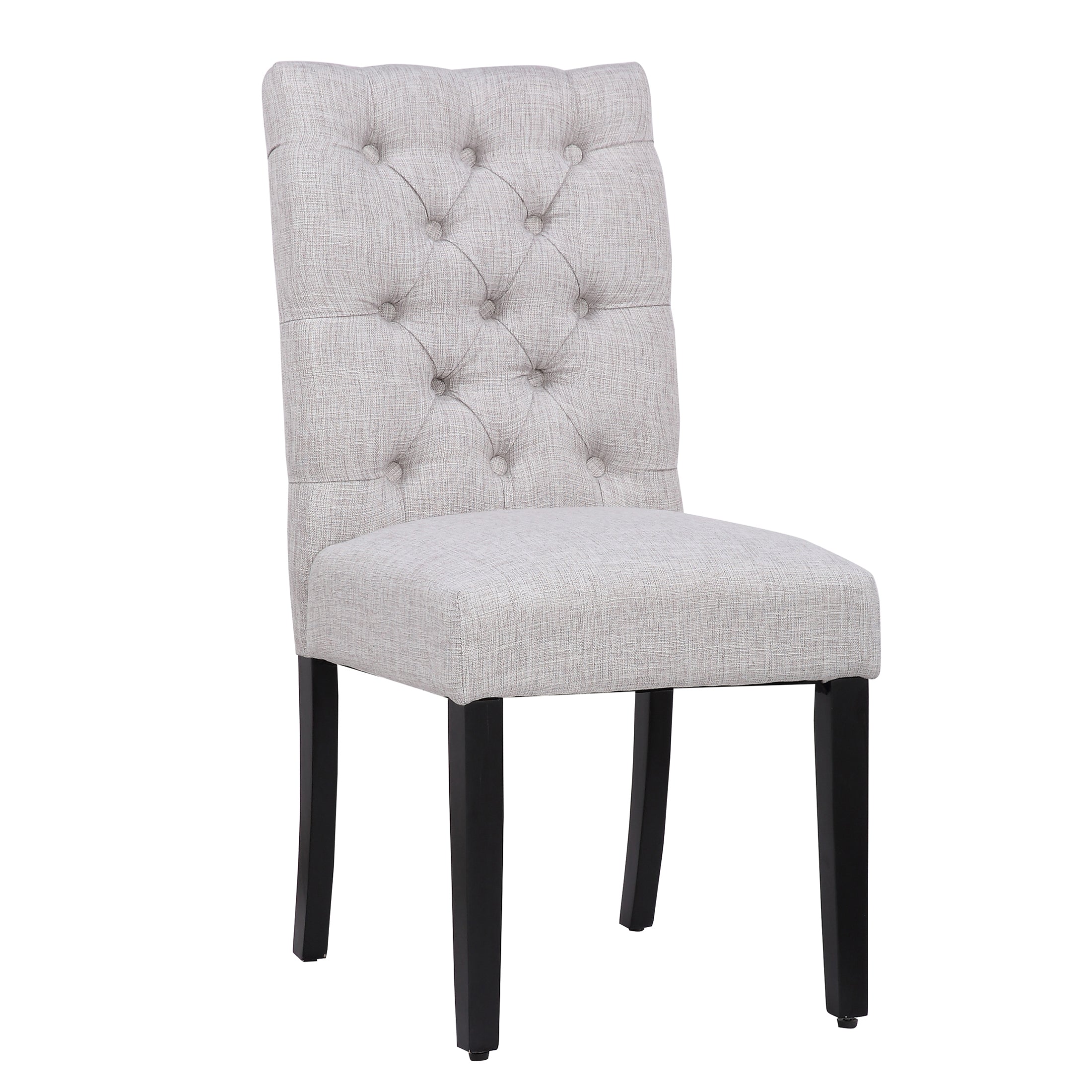  Westin Furniture Upholstered Button Tufted Dining Side Chair - Light Gray - Bonton