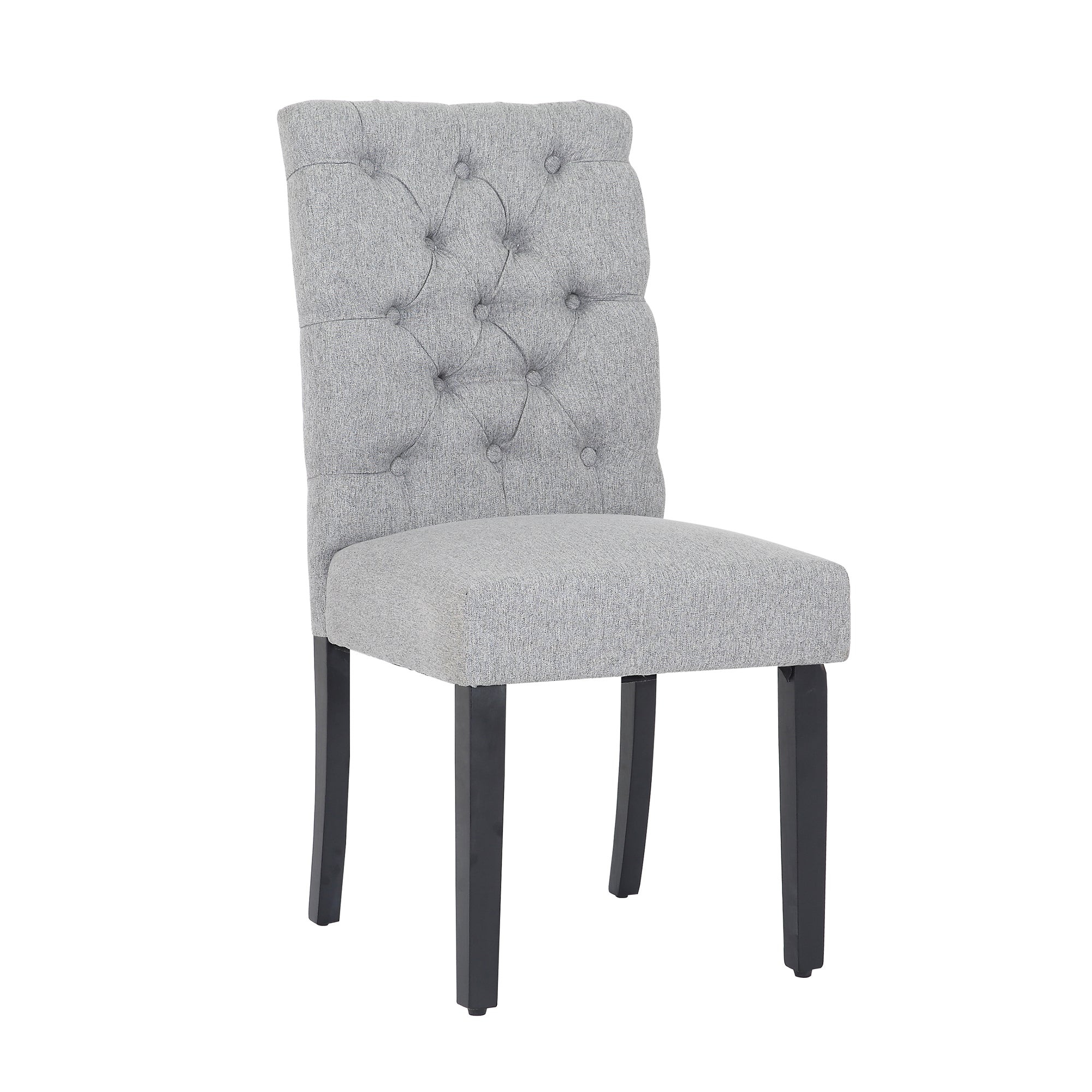  Westin Furniture Upholstered Button Tufted Dining Side Chair - Gray - Bonton