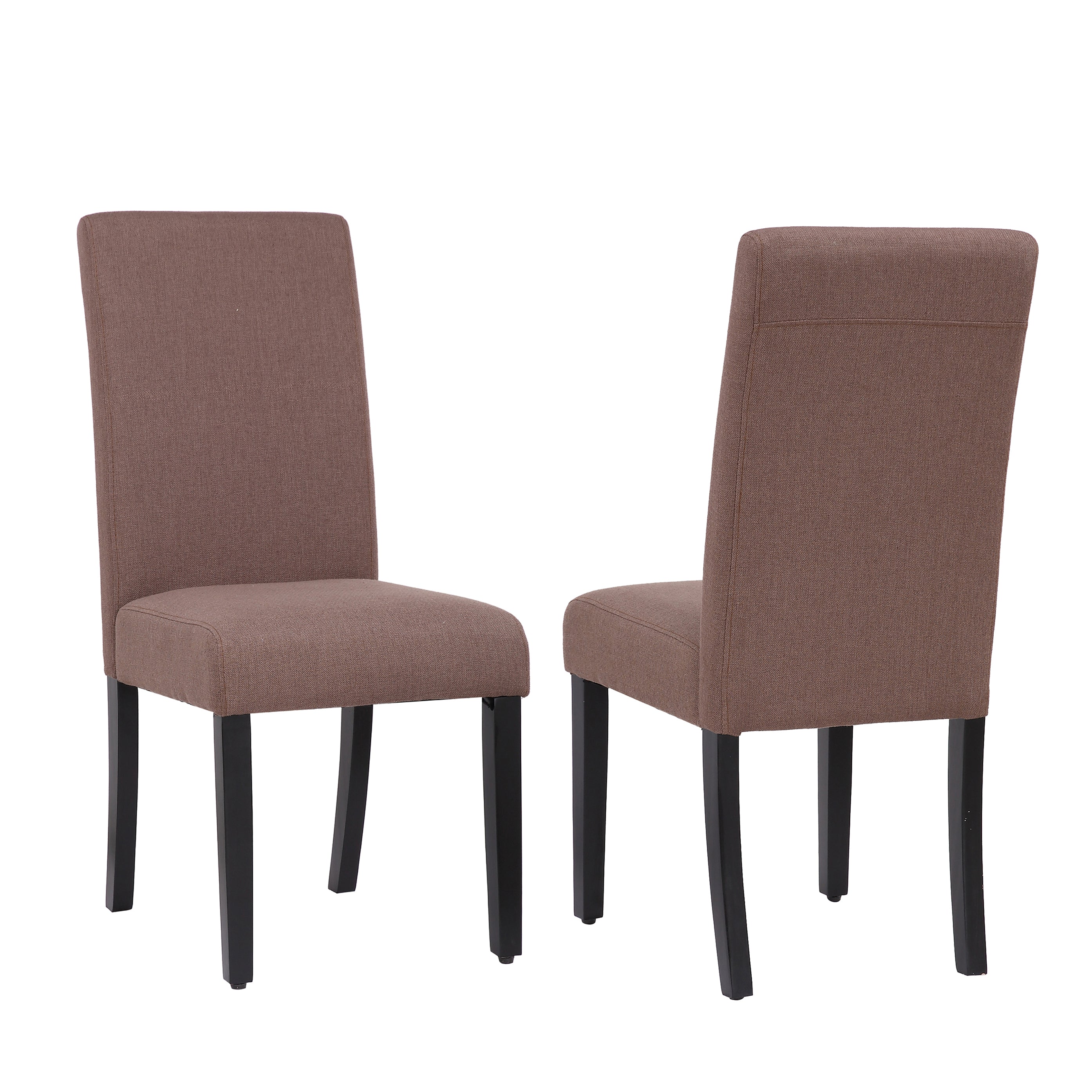  Westin Furniture Upholstered Linen Fabric Dining Side Chair, Set of 2 - Brown - Bonton