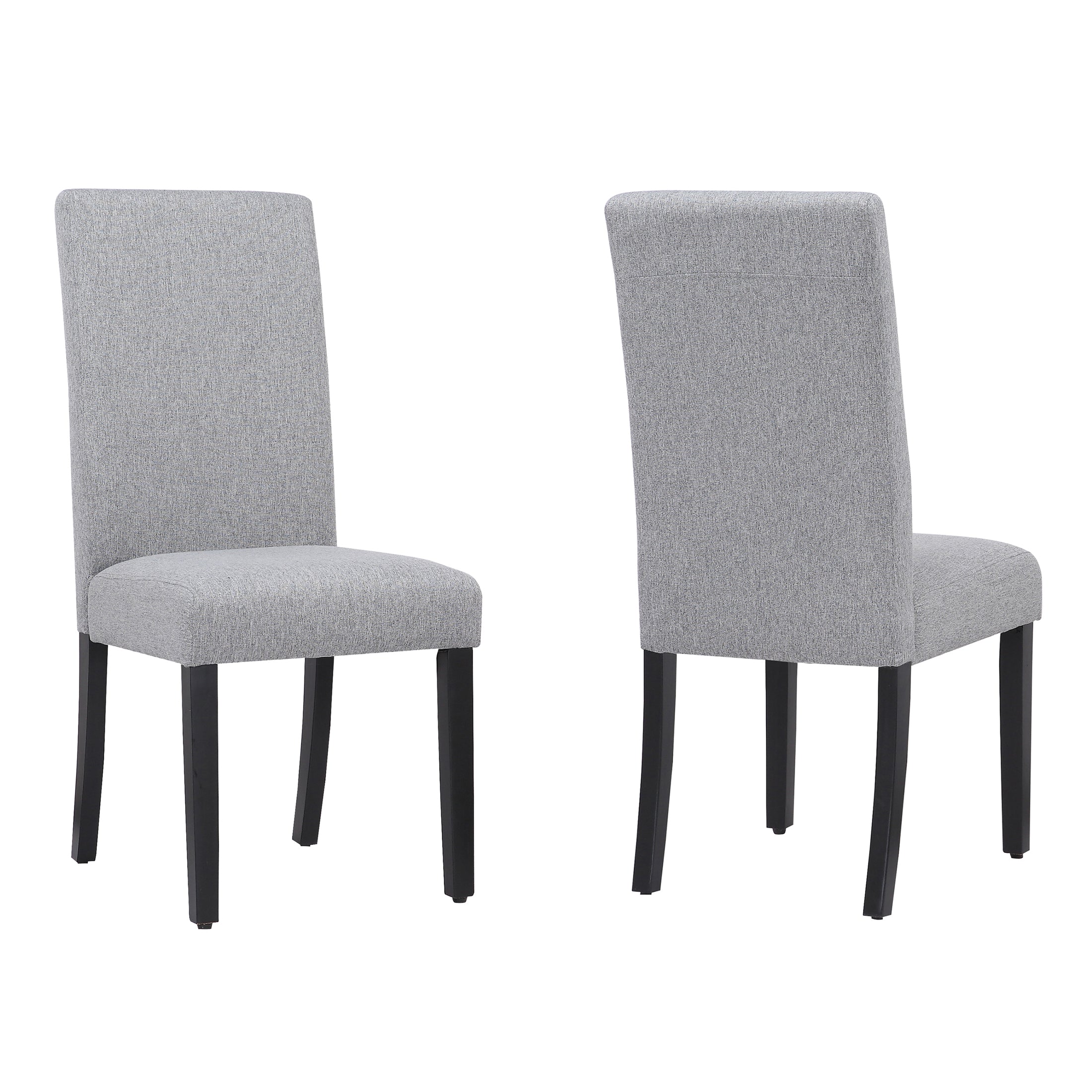  Westin Furniture Upholstered Linen Fabric Dining Side Chair, Set of 2 - Gray - Bonton