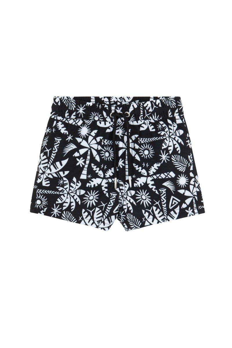  Gottex Kids Boys 2 Match Drawstring Swim Shorts-Blk/Wh - Black-White - Bonton