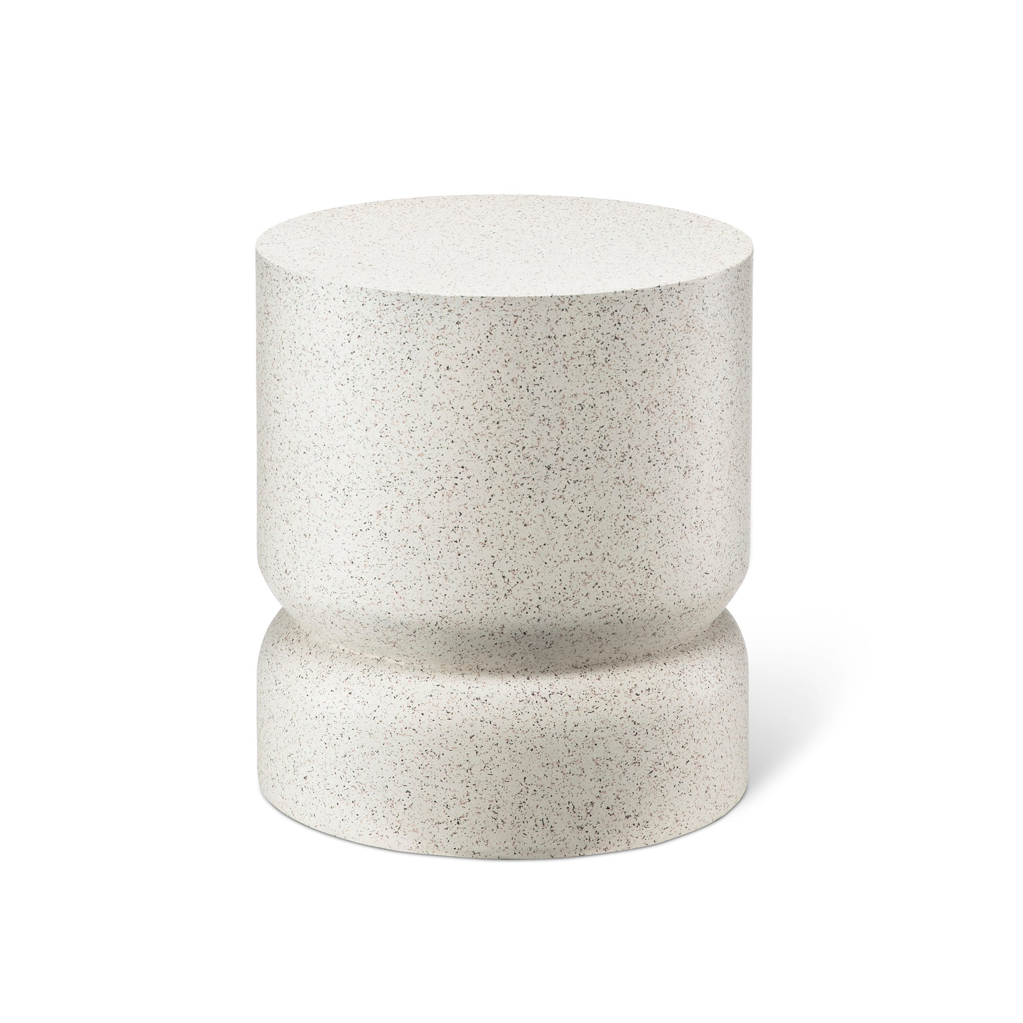  Glitzhome Multi-functional Faux Terrazzo Garden Stool - White - Bonton