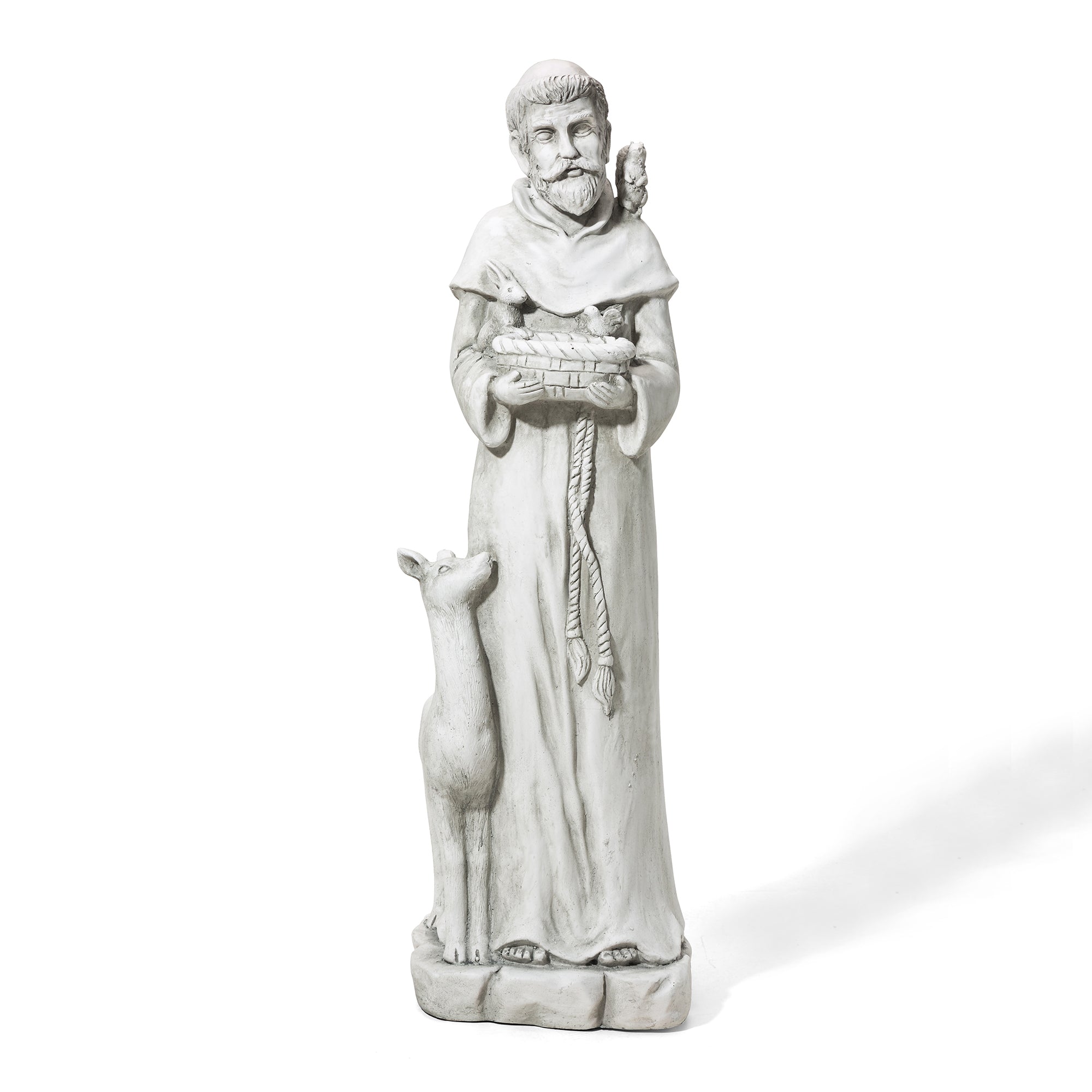  Glitzhome St. Francis Garden Statue - White - Bonton