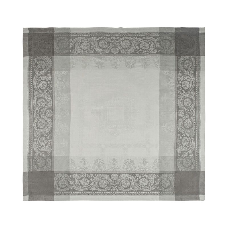  French Home Cleopatra Linen Tablecloth Shades of Gray - Shades of Gray - Bonton