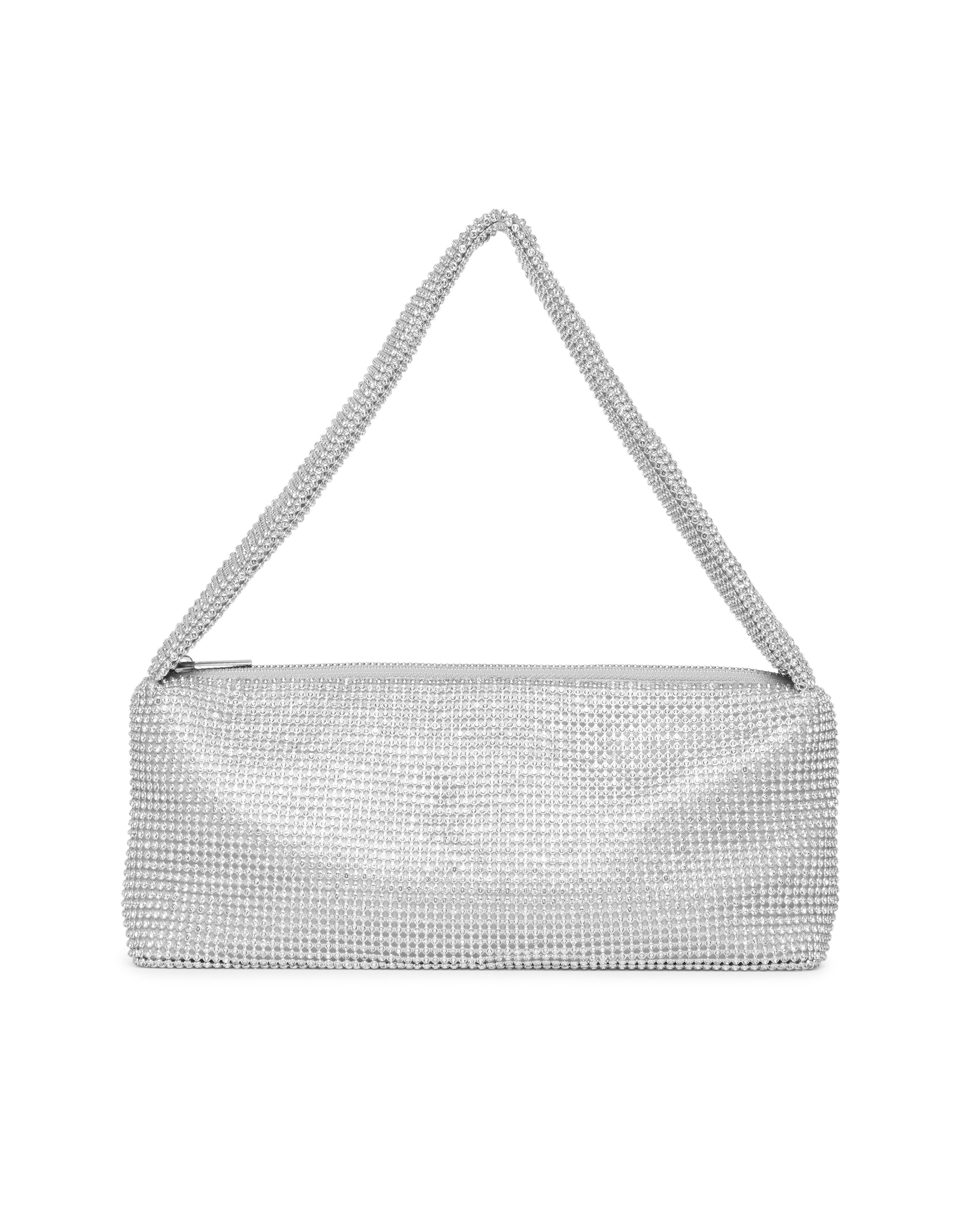  La Regale Crystal Link Should Clutch - Silver - Bonton