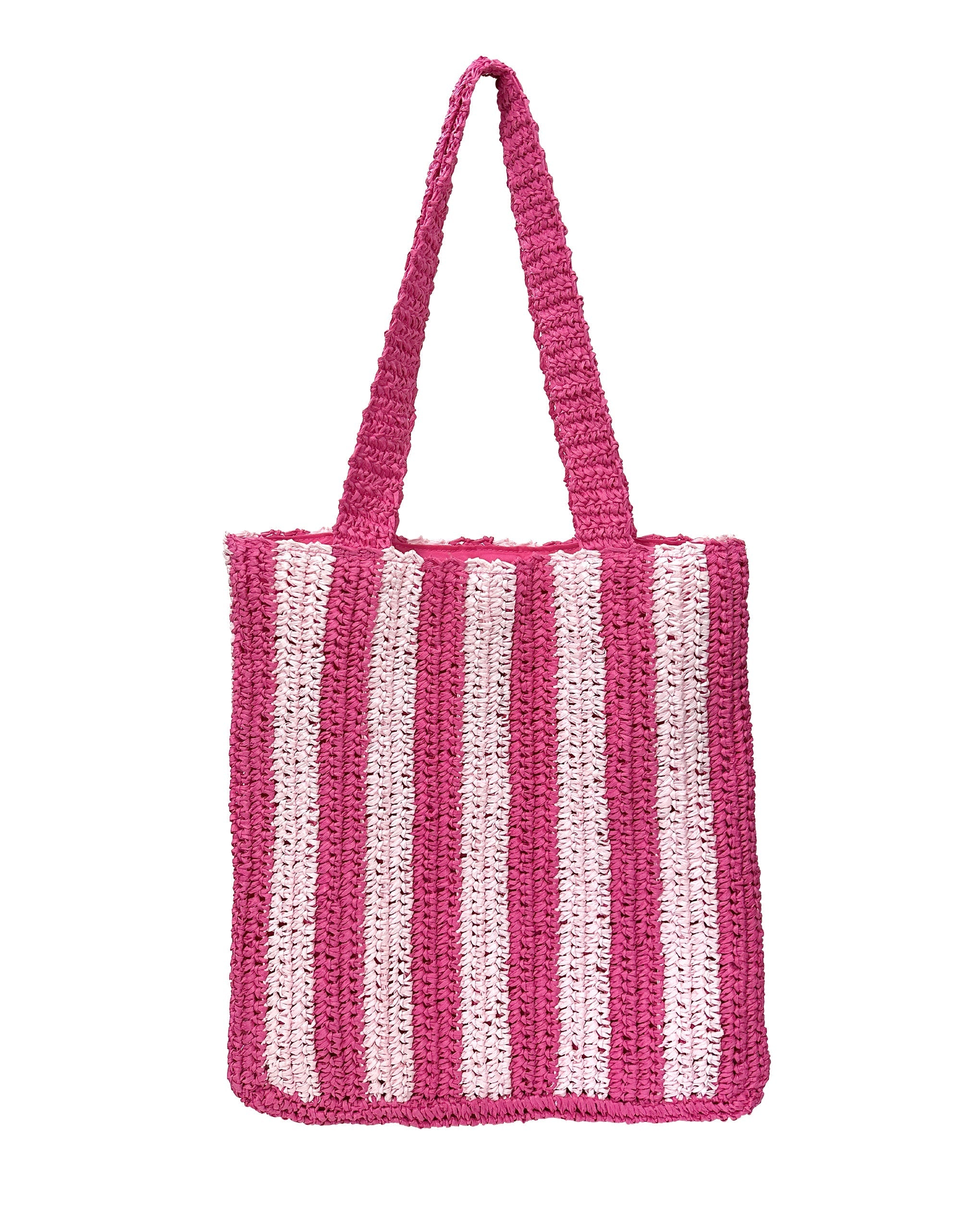  La Regale Handmade Straw Tote 3 - Pink - Bonton