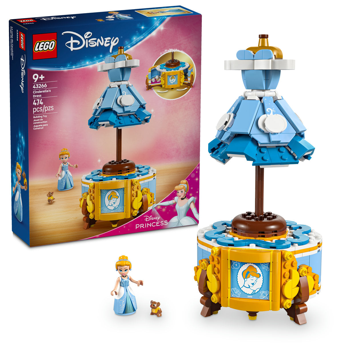  LEGO LEGO® ǀ Disney Princess Cinderella’s Dress Building Kit With Character 43266 - Disney - Bonton