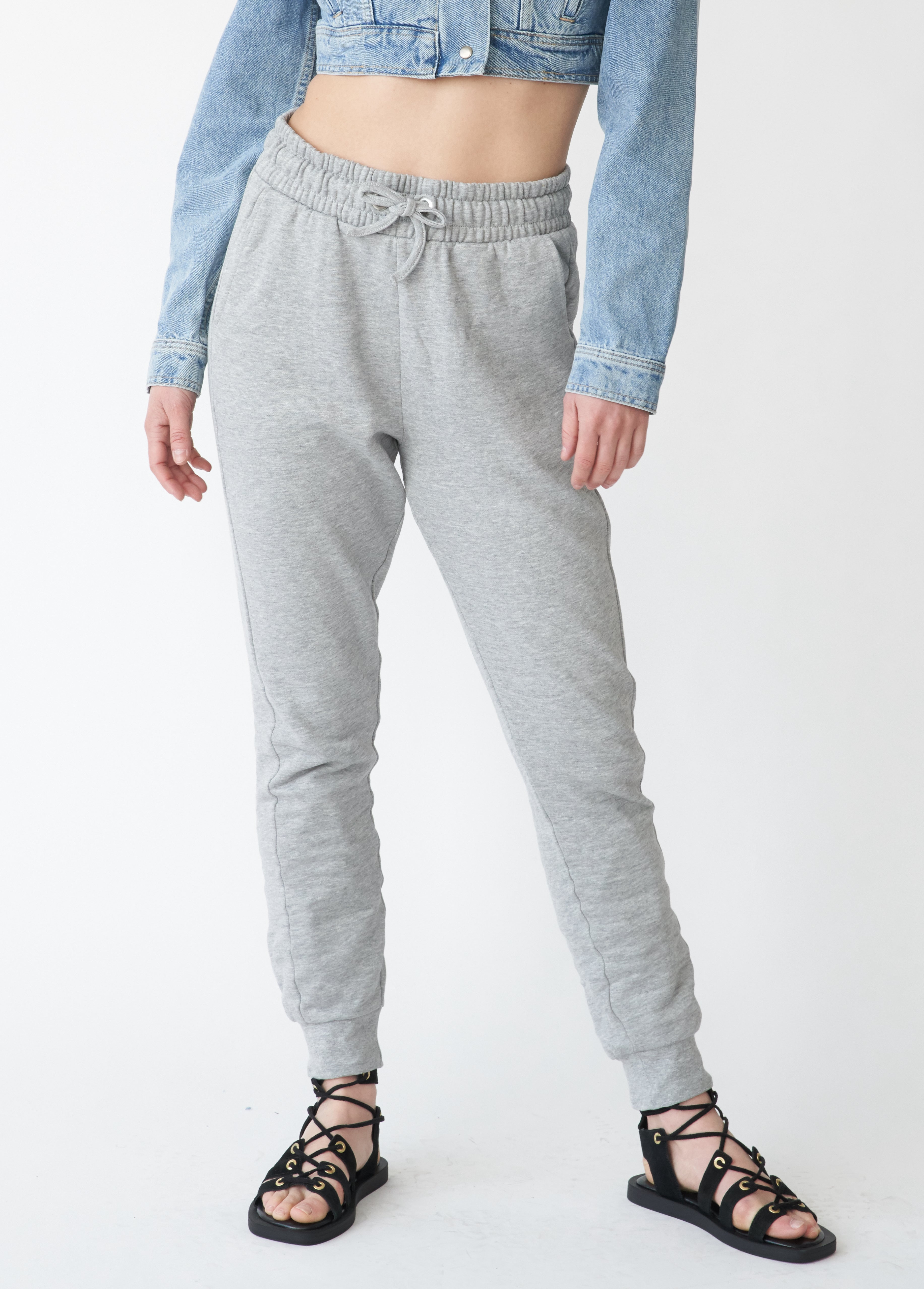  EB Earth Body Run Drawstring Pocket Fleece Track Jogger Sweatpant - Classic Gray - Bonton