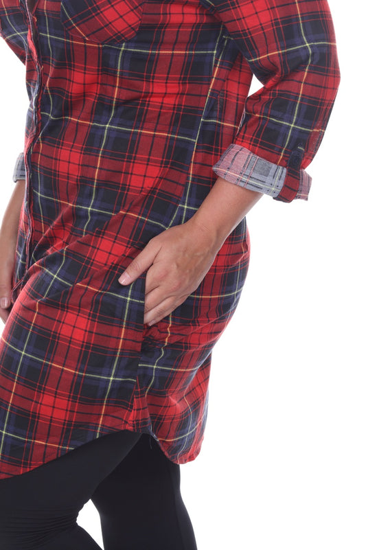 Plus Piper Stretchy Plaid Tunic