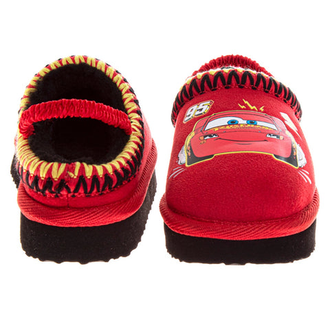 Disney Cars Snow Boys Slippers Lightning Mcqueen Boots Faux Fur Winter Mules Cozy Warm House Shoes (Toddlers)
