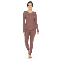 Women's Waffle Pajama Set