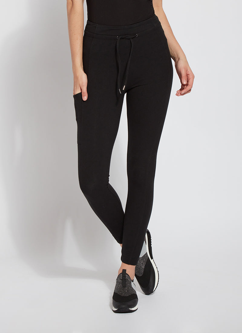  Lysse Cotton Lounge Ankle Jogger - Black - Bonton