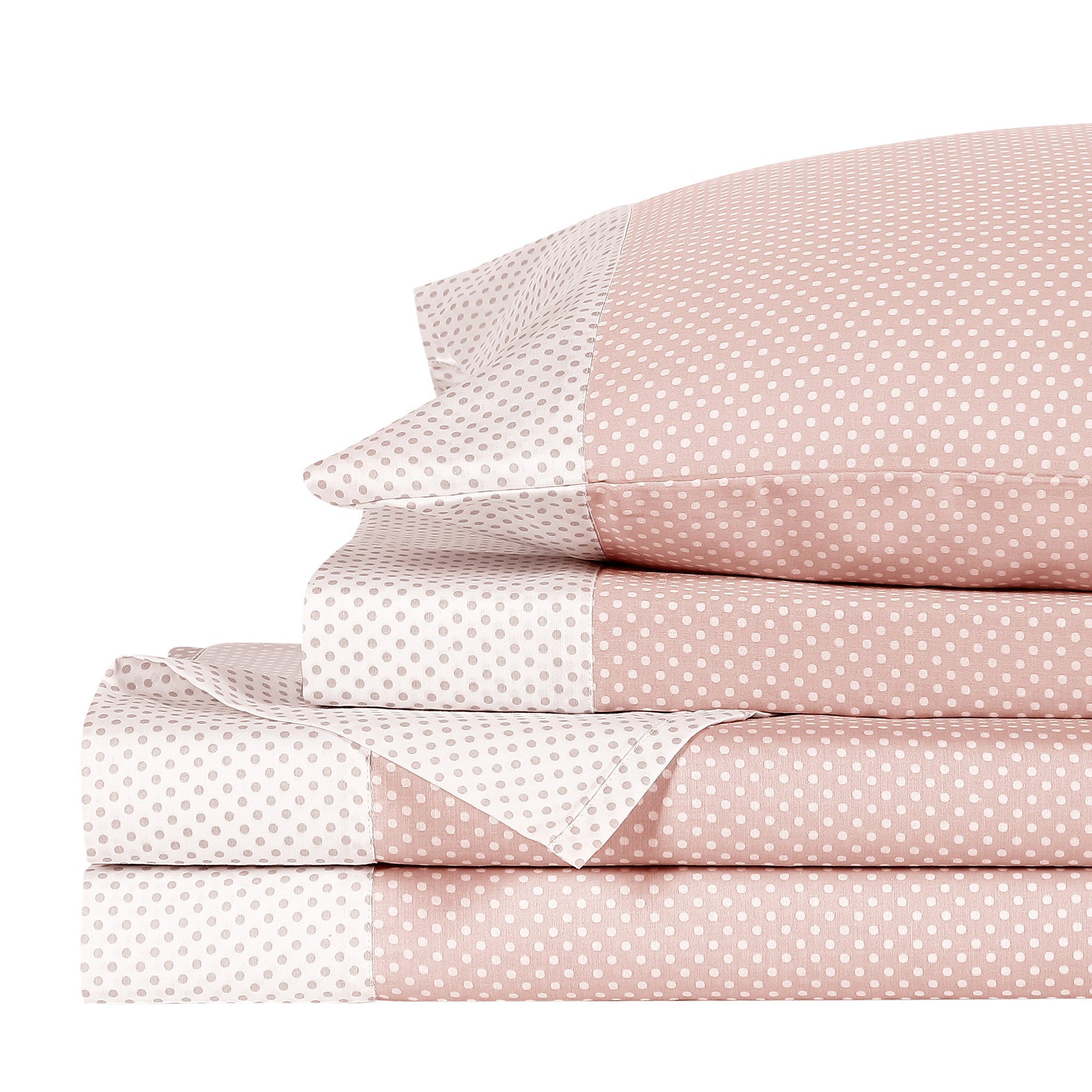  Anne Klein Westhill Dot Sheet Set - Blush - Bonton