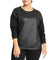 Long Sleeve Serenity Faux Leather Top- Plus Size