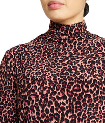 Plus Size Seamless Turtleneck, Printed ITY